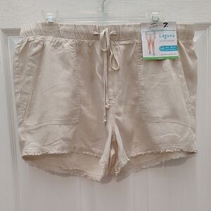 Seven7 Cream High Waist Shorts Lightweight Casual